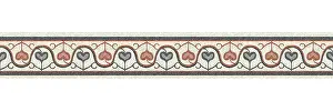 Mosaic Border Tiles Prints: Horizontal border mosaic tiles, vector pattern