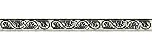 Horizontal Tile Design Prints: Horizontal border mosaic tiles, vector pattern