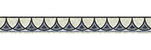 Colorful Interior Design Prints: Horizontal border mosaic tiles, vector pattern