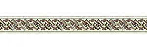 Horizontal Tile Design Prints: Horizontal border mosaic tiles, vector pattern