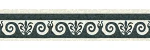 Mosaic Border Tiles Prints: Horizontal border mosaic tiles, vector pattern