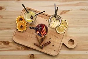Christmas Drink Ideas Prints: Hot fruit drinks, raspberry with orange