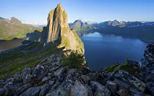 Senja Island Norway Prints: Iconic mountain Segla with steeply sloping cliffs