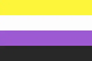 Framed Print : Non-Binary Pride Flag Print Illustration Framed Print : Non-Binary Pride Flag Print Illustration