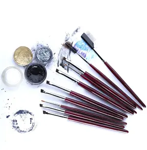 Beauty Tools Prints: Image of brushes and applicators for eye makeup