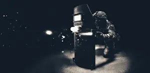 Online Gaming Technology Prints: Image of a computer player in a shooting game