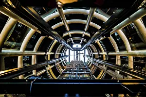 Prints of Image of the elevator structure. Shooting Location: Sendai, Miyagi Prefecture Sendai Prints: Sendai, Japan: Print of Elevator Structure