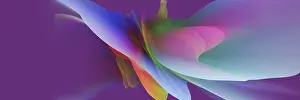 Purple Background Design Prints: This image features a 3D extrusion effect creating a vibrant