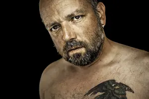 Handsome Man With Beard Prints: An image of a handsome man with a beard