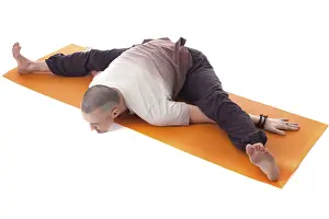 Athletic Man Prints: Image of handsome man practicing yoga