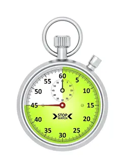 Time Measurement Prints: An image of a typical stopwatch 45 seconds
