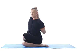 Athletic Male Prints: Image of yoga instructor posing in studio