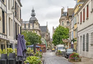 Deserted City Street Scene Prints: Impression of Troyes
