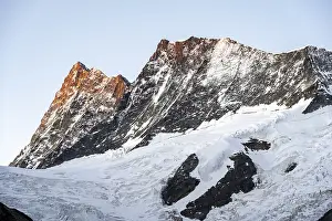 Sunrise In The Swiss Alps Prints: Impressive high-alpine landscape