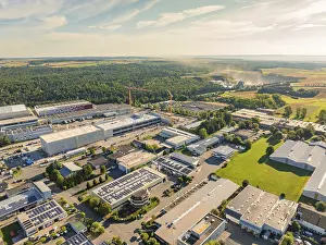 Southern Germany Industrial Zone Prints: An industrial area surrounded by forests and fields