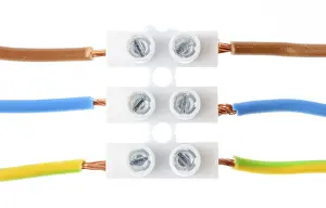 Power Supply Icon Prints: Insulation screw joint with various cables