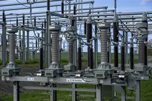 Northern Germany Power Supply Prints: Insulators at the Avacon substation in Helmstedt