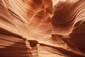 Orange Sandstone Waves Prints: Interior of Antelope Canyon, woderful orange waves made of stone