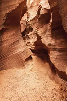 Antelope Canyon Prints: Interior of Antelope Canyon, woderful orange waves made of stone