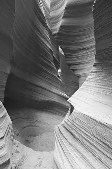 Arizona Rock Formations Prints: Interior of Antelope Canyon, woderful orange waves made of stone
