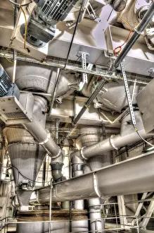 Automated Production Line Prints: Interior of automatic line for the production of feed