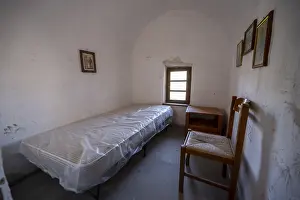 Southeast Europe Historic Site Prints: Interior with bed, Old Byzantine Monastery of the Egg