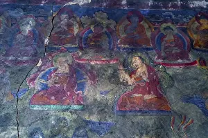 Nepal Monastery Prints: Interior of the Garphu monastery