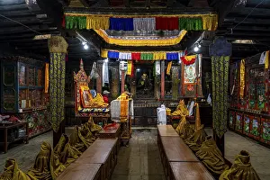 Nepal Monastery Complex Prints: Interior of the Garphu monastery
