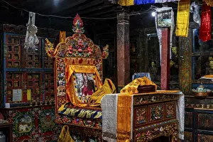 Nepal Monastery Complex Prints: Interior of the Garphu monastery