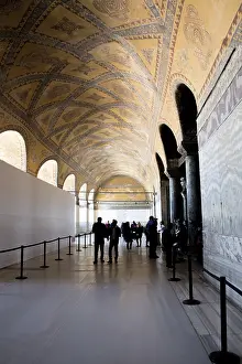 Prints of The interior of Hagia Sofia with Upper Gallery in view Byzantine Architecture Prints: Hagia Sofia Interior Print with Upper Gallery View