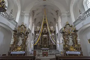 Interior Photography Europe Prints: Interior with rococo high altar