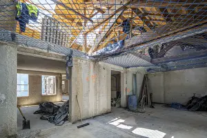 Deserted Building Prints: Interior view of a building under construction