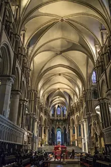 Prints of Interior View of Canterbury Cathedral Canterbury Cathedral, St Augustine's Abbey, And St Martin's Church Prints: Interior View of Canterbury Cathedral Print