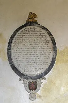 British Church Buildings Prints: Interior view, information board
