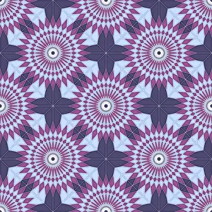 Mosaic Architecture Design Prints: Islamic geometric seamless vector pattern