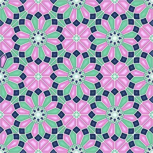 Deserted Building Architecture Prints: Islamic geometric seamless vector pattern