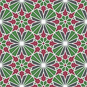 Mosaic Architecture Design Prints: Islamic geometric seamless vector pattern