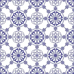 Geometric Symmetry Art Prints: Islamic geometric seamless vector pattern