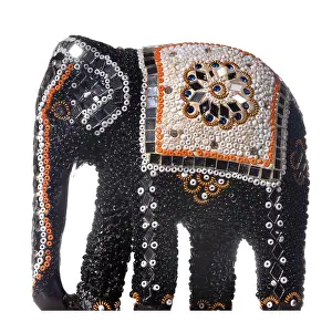 Studio Shot Of Elephant Prints: Isolated elephant