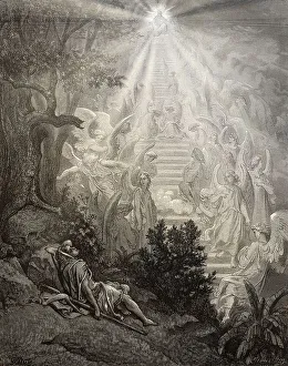 Gustave Dore's Jacob's Dream Print, 1863