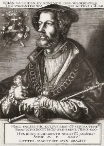 Jan van Leiden, Anabaptist King of Muenster Print