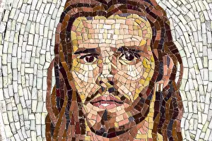 Byzantine Mosaic Art Prints: Jesus in a recent mosaic made with ancient techniques