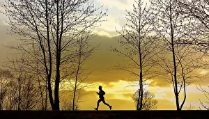Deserted Jogging Route Prints: Jogging