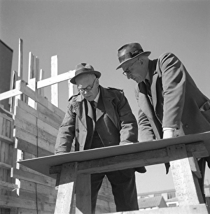 Wooden House Construction Prints: Johan Behrn. Contractor and builder