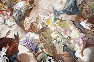 Painting Prints: Last Judgment Print, Amorbach Fresco Detail