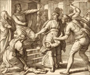 Julius Schnorr Von Carolsfeld Paintings Prints: The Judgment of Solomon, Old Testament
