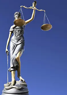 Single Coloured Background Image Prints: Justice exempted
