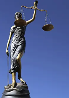 Plain Colored Background Art Prints: Justice exempted