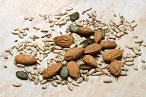 Vegan Diet Grocery List Prints: Kernels, mix of almond kernels