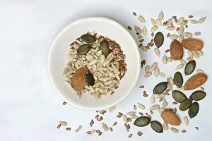 Almond Seeds Prints: Kernels in shell, kernel mix of almond seeds